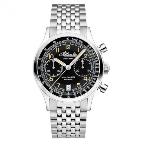 Szwajcarski elegancki zegarek męski Atlantic Worldmaster Bicompax Legend Edition 52857.41.63