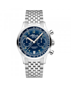 Szwajcarski elegancki zegarek męski Atlantic Worldmaster Bicompax Legend Edition 52857.41.53