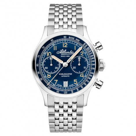 Szwajcarski elegancki zegarek męski Atlantic Worldmaster Bicompax Legend Edition 52857.41.53