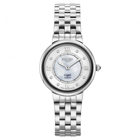 Szwajcarski elegancki zegarek damski Roamer Capri Diamond 859845 41 29 50