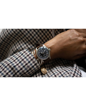 Szwajcarski klasyczny zegarek męski Oris Big Crown Pointer Date Waldenburgerbahn Limited Edition 01 754 7785 4084