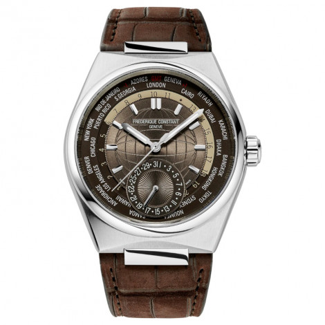 Szwajcarski elegancki zegarek męski FREDERIQUE CONSTANT Highlife Worldtimer Manufacture FC-718C4NH6