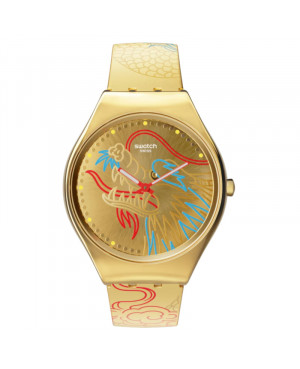 Szwajcarski modowy zegarek Swatch Dragon In Gold SYXZ104