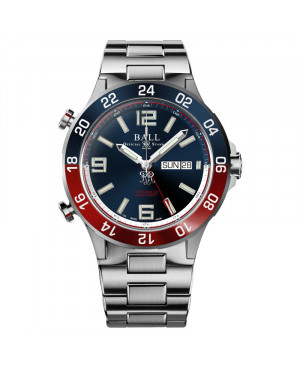 Szwajcarski sportowy zegarek męski Ball Roadmaster Marine GMT 42mm DG3222A-S1CJ-BE