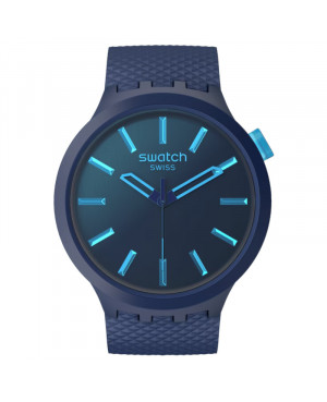 Szwajcarski modowy zegarek Swatch Indigo Glow SB05N113