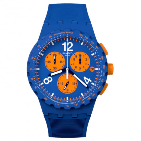 Szwajcarski modowy zegarek Swatch Primarily Blue SUSN419