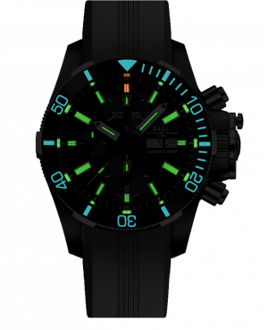 Szwajcarski zegarek męski do nurkowania BALL Engineer Hydrocarbon Submarine Warfare Ceramic Chronograph DC2236A-PJ-BK