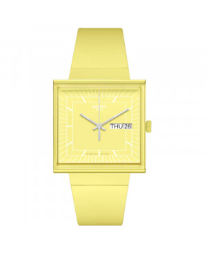 Szwajcarski modowy zegarek Swatch Bioceramic What If... Lemon? SO34J700
