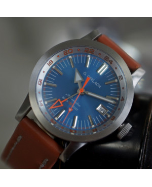 Polski elegancki zegarek męski G.Gerlach Navigator Mk3 GMT