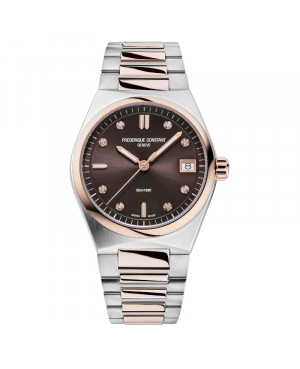 Szwajcarski klasyczny zegarek damski FREDERIQUE CONSTANT Highlife Ladies Quartz Diamond FC-240CD2NH2B