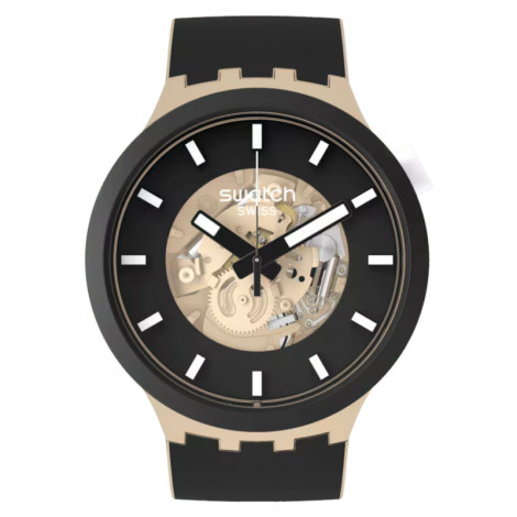 Szwajcarski modowy zegarek Swatch Time For Taupe SB03C100