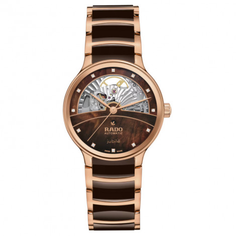 Szwajcarski elegancki zegarek damski RADO Centrix Automatic Diamonds R30029902