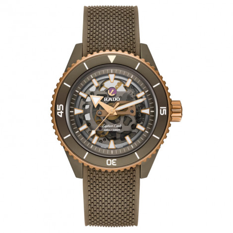 Szwajcarski nurkowy zegarek męski RADO Captain Cook High-Tech Ceramic Skeleton R32150168