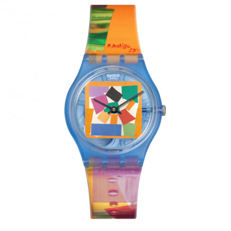 Modowy szwajcarski zegarek Swatch Matisse's Snail SO28Z127