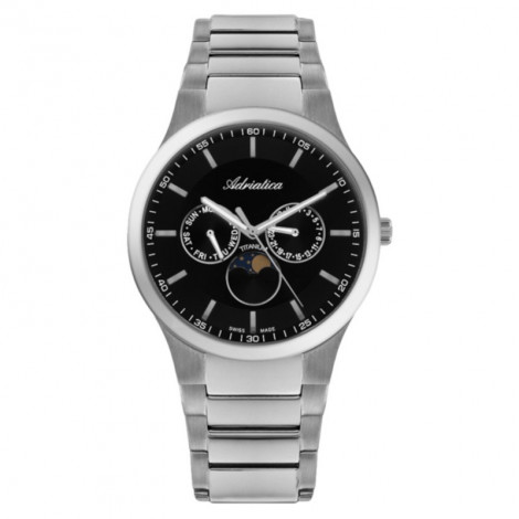Szwajcarski elegancki zegarek męski Adriatica Titanium A1145.4114QF