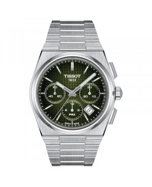 Szwajcarski klasyczny zegarek męski TISSOT PRX Automatic Chronograph T137.427.11.091.00