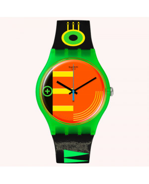 Szwajcarski modowy zegarek Swatch Neon Rider SO29G106