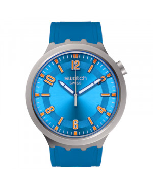 Szwajcarski modowy zegarek Swatch Blue In The Works SB07S115