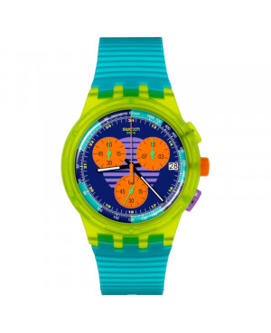 Szwajcarski modowy zegarek Swatch Neon Wave SUSJ404
