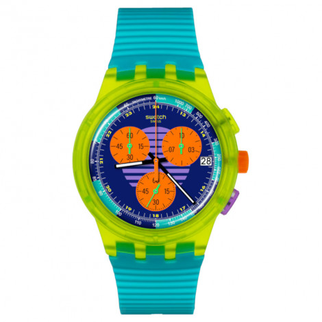 Szwajcarski modowy zegarek Swatch Neon Wave SUSJ404
