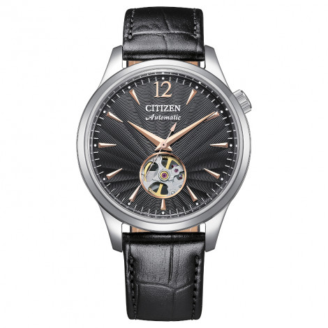 Elegancki zegarek męski Citizen Mechanical Open Heart NH9131-14E