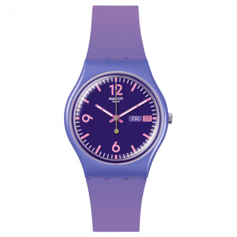 Szwajcarski modowy zegarek Swatch Purple Rollshot SO28V700