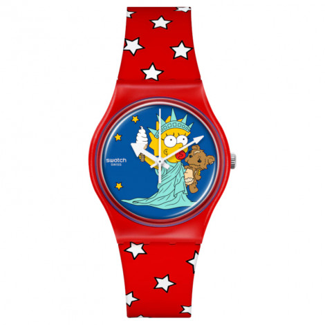 Szwajcarski zegarek Swatch Little Lady Liberty SO28Z120