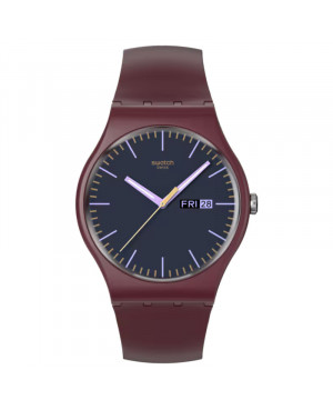 Szwajcarski modowy zegarek Swatch Burgundy Berry SO29R707