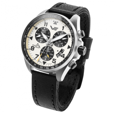 Sportowy zegarek męski Vostok Europe Space Race Full White Chrono 6S30/325A743