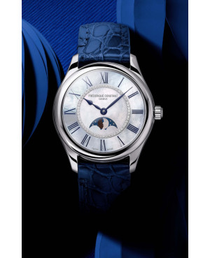 Szwajcarski elegancki zegarek damski Frederique Constant Elegance Luna FC-331MPWND3B6