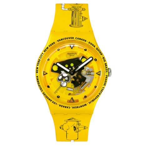 Szwajcarski modowy zegarek Swatch Proteam Collection Time With Andy Anderson SO29J101