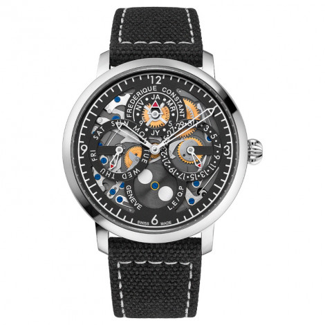 Szwajcarski elegancki zegarek męski Frederique Constant Slimline Perpetual Calendar Limited Edition FC-775PS4S6