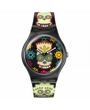 Szwajcarski modowy zegarek Swatch D'OH OF THE DEAD SO29Z135