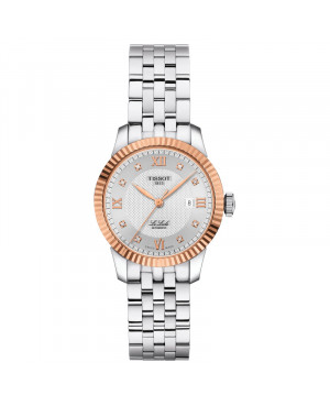 Szwajcarski elegancki zegarek damski Tissot Le Locle 29mm 18k Gold Bezel T932.207.41.036.00