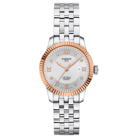 Szwajcarski elegancki zegarek damski Tissot Le Locle 29mm 18k Gold Bezel T932.207.41.036.00