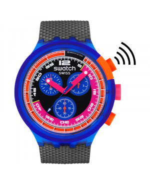 Szwajcarski modowy zegarek unisex Swatch Neon Party To The Max Pay! SB06N102