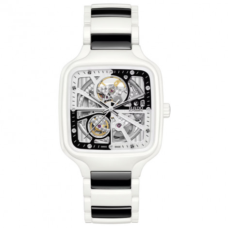 Szwajcarski elegancki zegarek unisex RADO R27073752 True Square Automatic Open Heart Diamonds Limited Edition