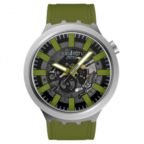 Szwajcarski modowy zegarek unisex Swatch Thru The Underbrush SB07S118