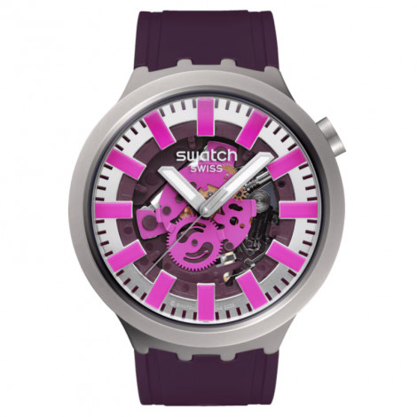 Szwajcarski modowy zegarek unisex Swatch Audacious Acai SB07S120