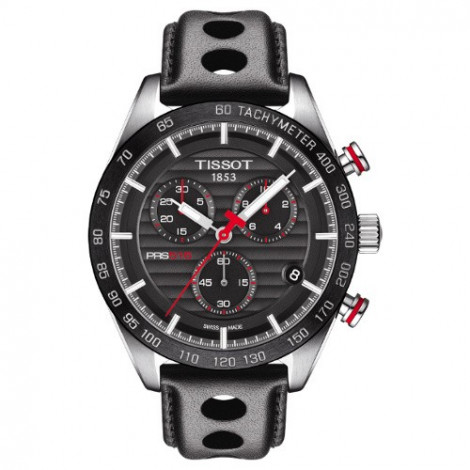 Szwajcarski, sportowy zegarek męski Tissot PRS 516 Chronograph T100.417.16.051.00 (T1004171605100) na pasku