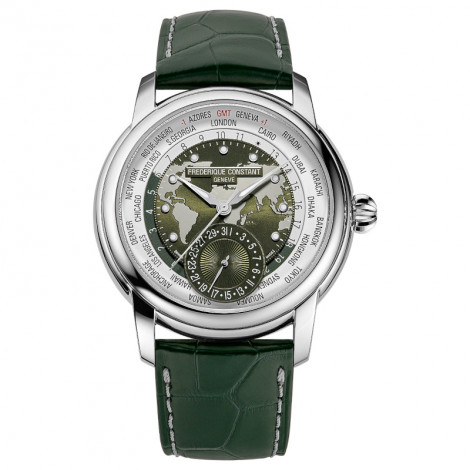 Szwajcarski elegancki zegarek męski Frederique Constant Highlife Worldtimer Manufacture FC-718KWM4H6