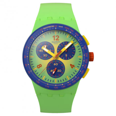 Szwajcarski modowy zegarek unisex Swatch Flowing Freshly SUSG101