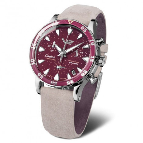 Elegancki zegarek damski Vostok Europe Undine Cranberry VK68/515A717