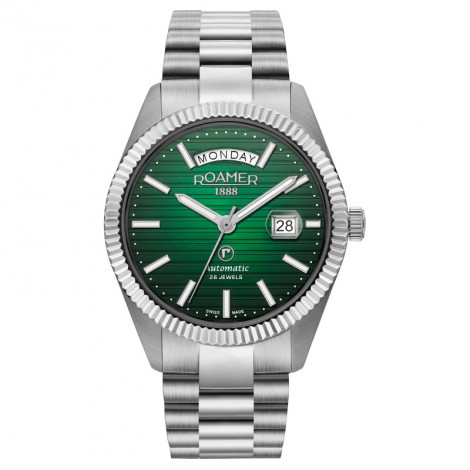 Szwajcarski elegancki zegarek męski Roamer Primeline DayDate II 981666 41 75 50