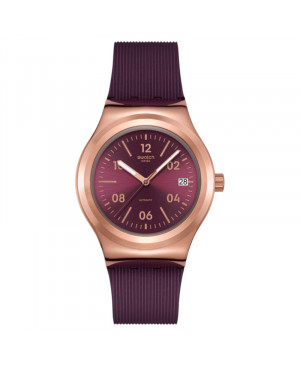Szwajcarski modowy zegarek unisex Swatch Burgundy Story YIG401