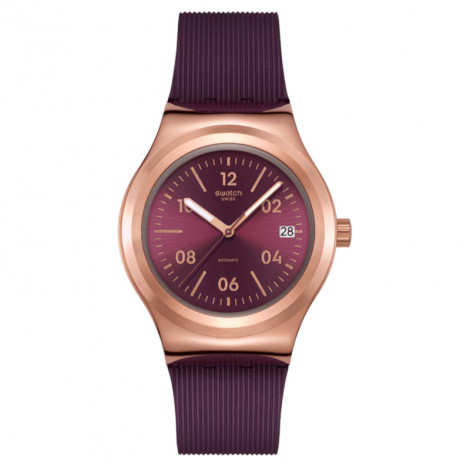 Szwajcarski modowy zegarek unisex Swatch Burgundy Story YIG401