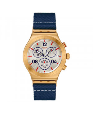 Szwajcarski modowy zegarek unisex Swatch Captain's Dream YVG419