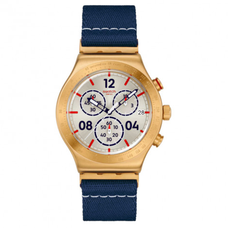 Szwajcarski modowy zegarek unisex Swatch Captain's Dream YVG419