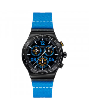 Szwajcarski modowy zegarek unisex Swatch YVB100 Moments In Blue