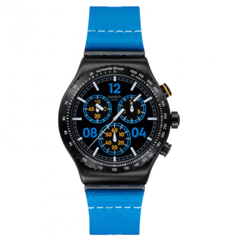 Szwajcarski modowy zegarek unisex Swatch YVB100 Moments In Blue